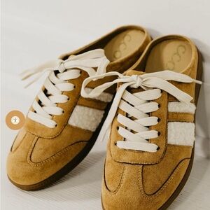 Stylish Tan and White Women's Sneakers